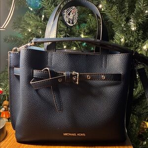 Michael Kors Dark Blue Satchel Bag EUC
